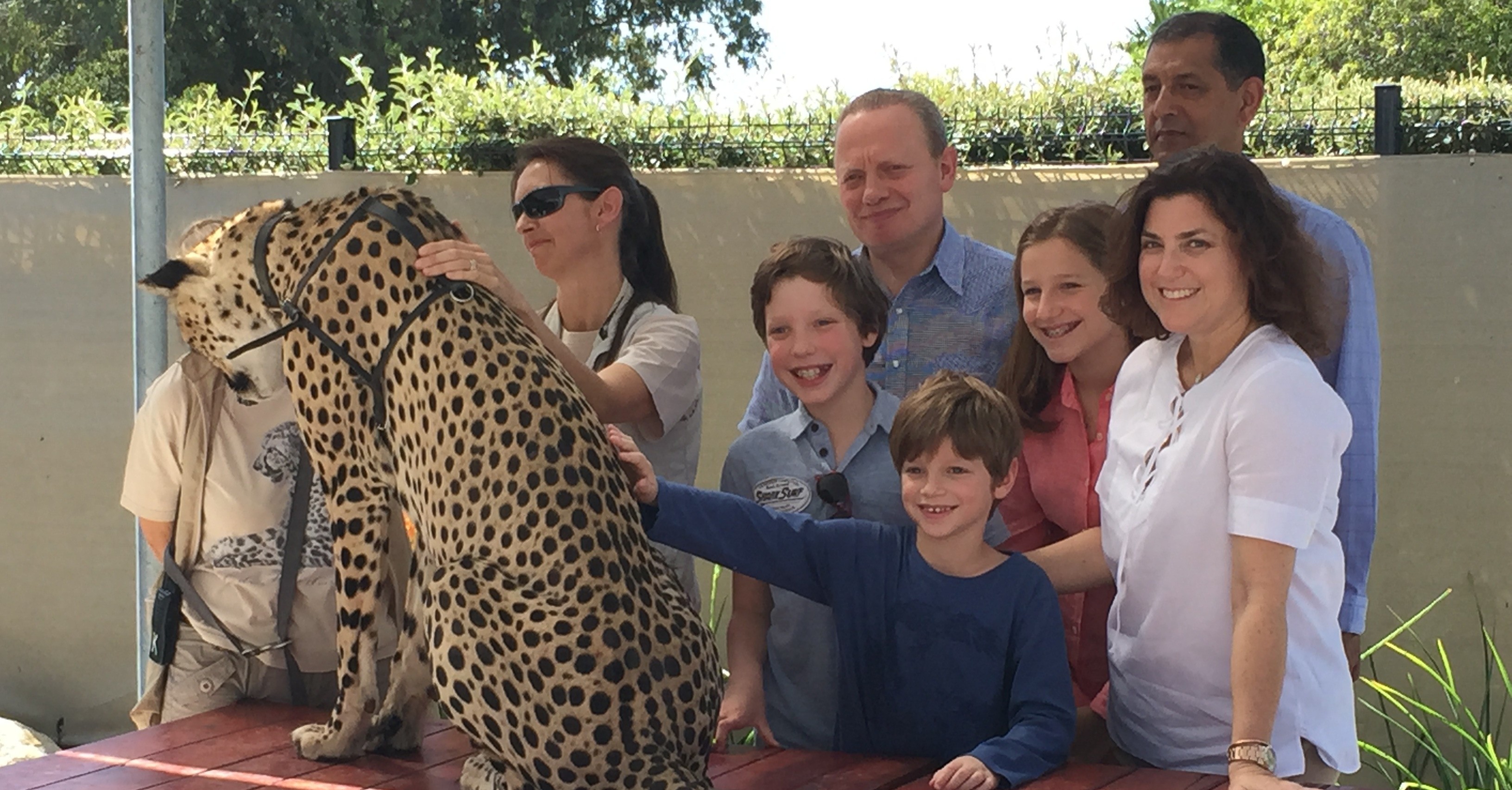Tollman Family with Cheetah